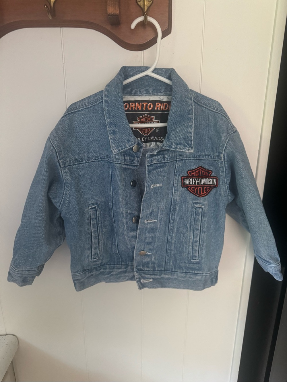 Harley-Davidson Light Blue Kids Denim Jacket with Patch
